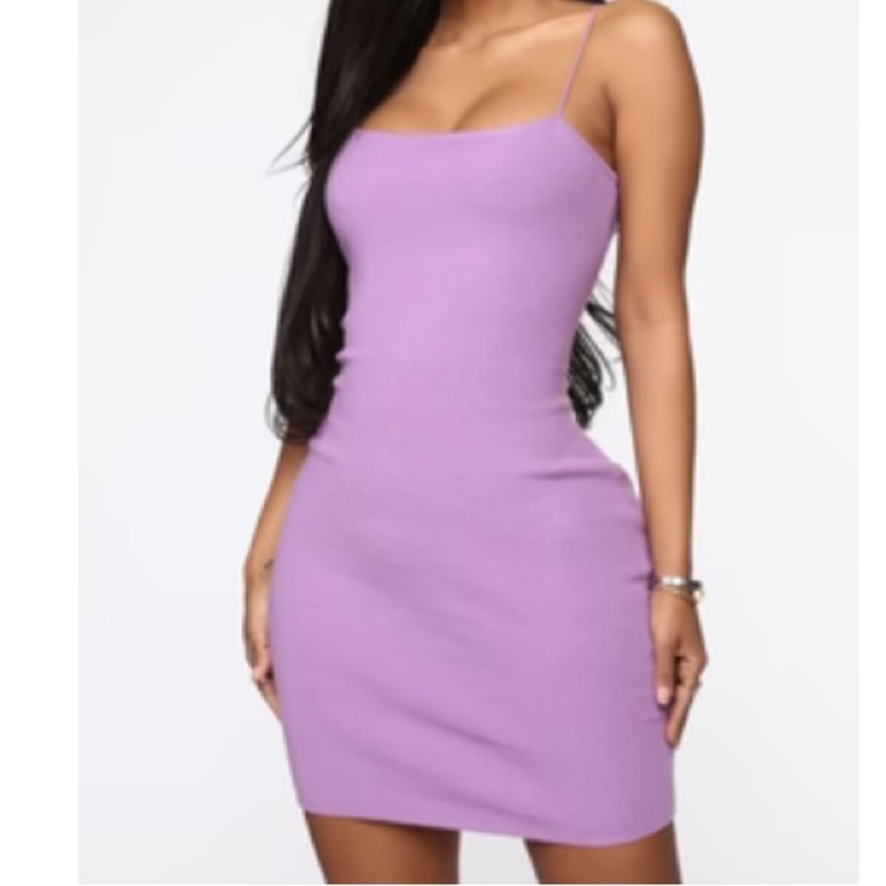 Not Your Basic Bae Sweater Mini Dress- Lavender